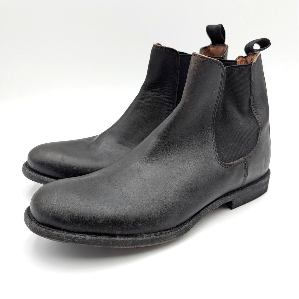 Frye Tyler Chelsea Ankle Boots Round Toe Men's Black Size US8.5 EU41.5